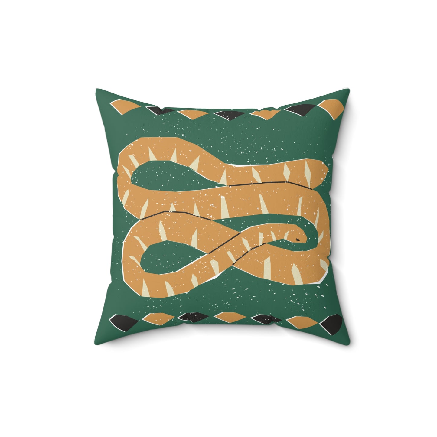 Rustic Tribal Snake Nature-Inspired Decorative Pillow, Home Decor Throw Cushion, Gift for Snake Lovers, Boho Accent Pillow, Hygge Home Accessory