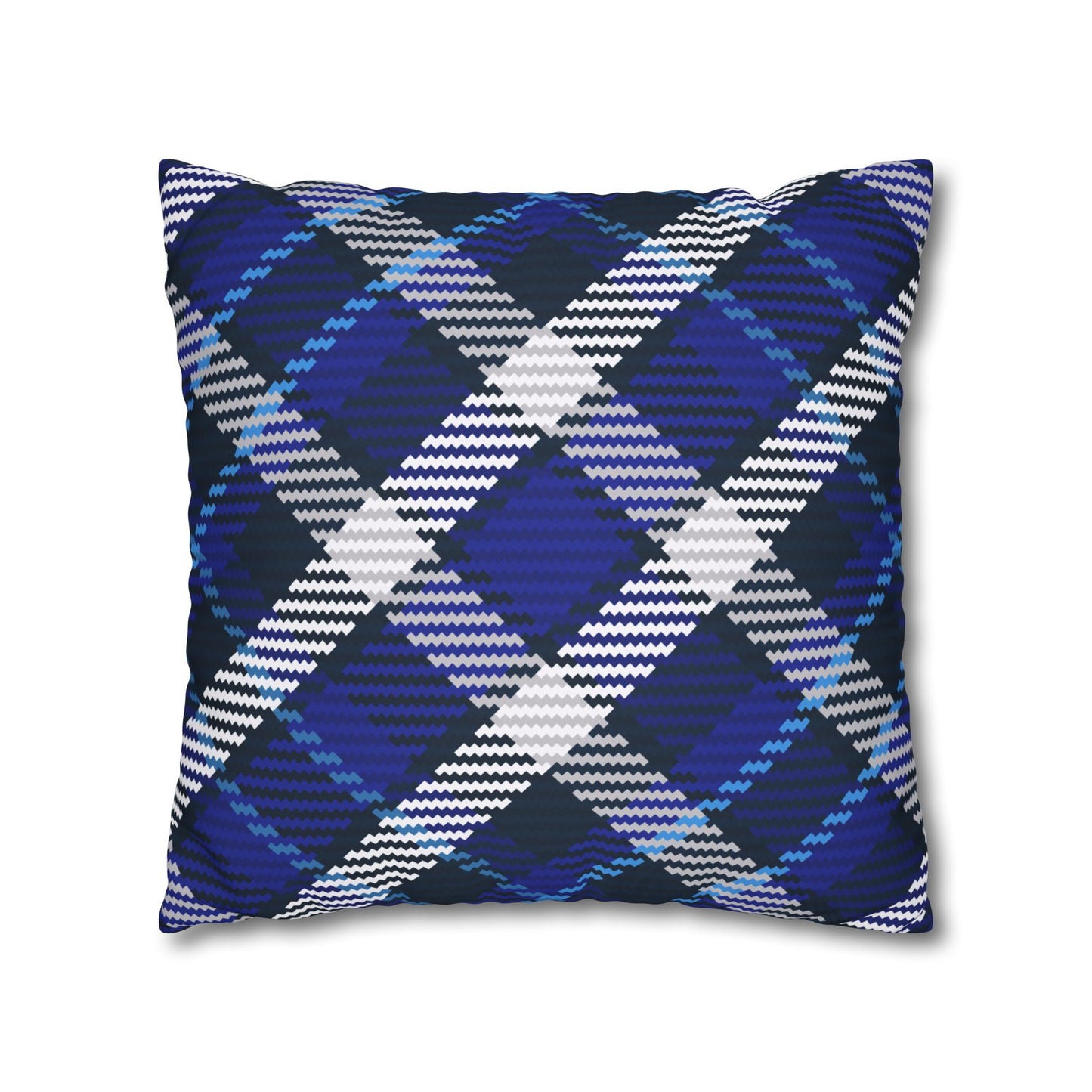 Blue Plaid Throw Pillowcase, Cozy Home Decor, Stylish Cushion for Living Room, Gift for Housewarming, Modern Accent Pillow