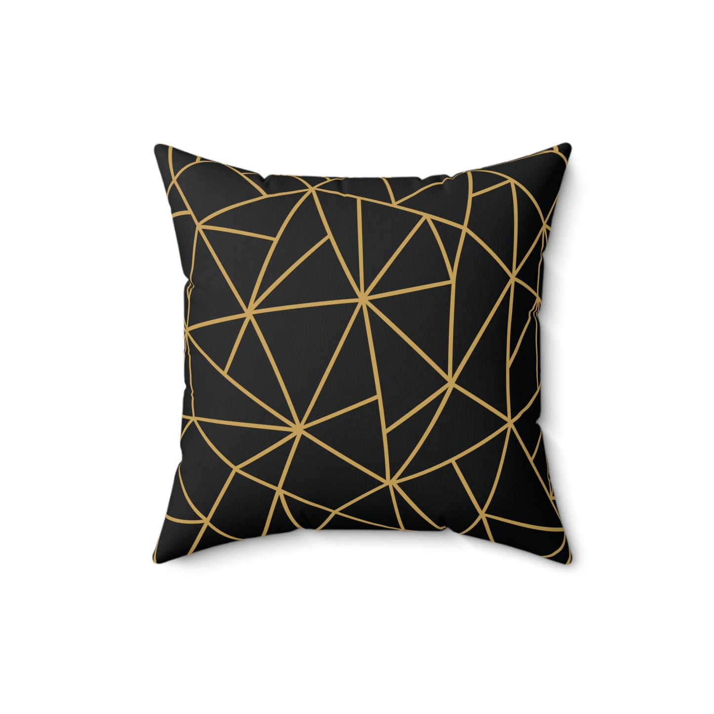 Lavender Elegance Reversible Throw Pillow – Orchid Blossoms & Gold Geometry Spun Polyester Square Pillow, Home Decor, Throw Pillow, Gift for Her, Living Room Cushion, Stylish Accent Pillow