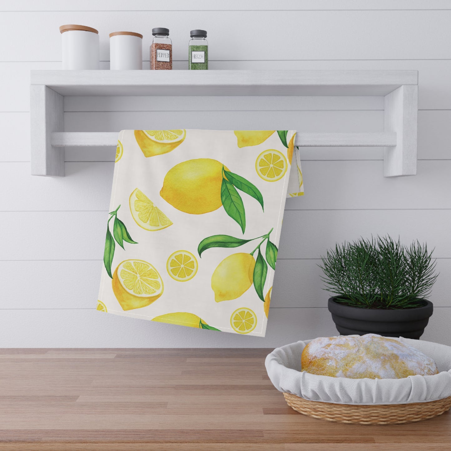 Lemon Garden Tea Towels - Decorative Cotton Kitchen Towels for Cooking & Gifting