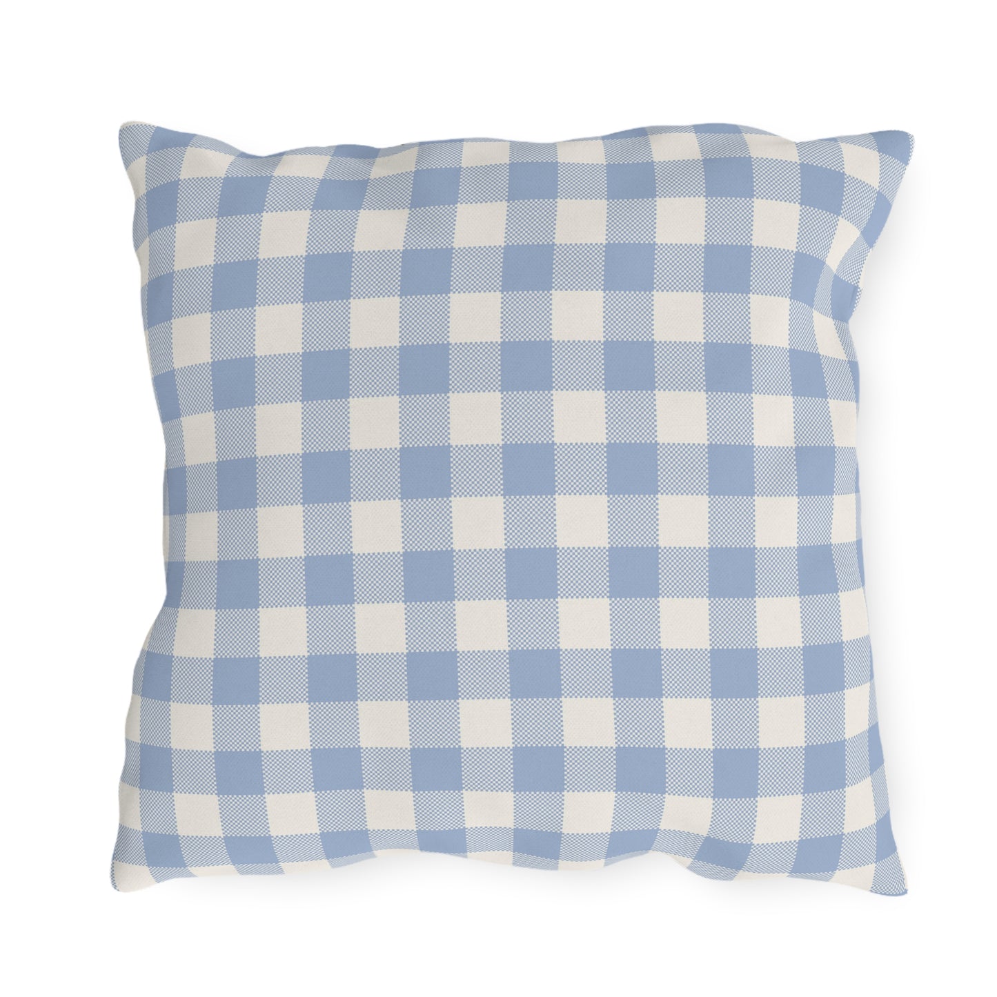 Blue Flower Checkered Outdoor Pillows - Bright & Cheerful Home Decor