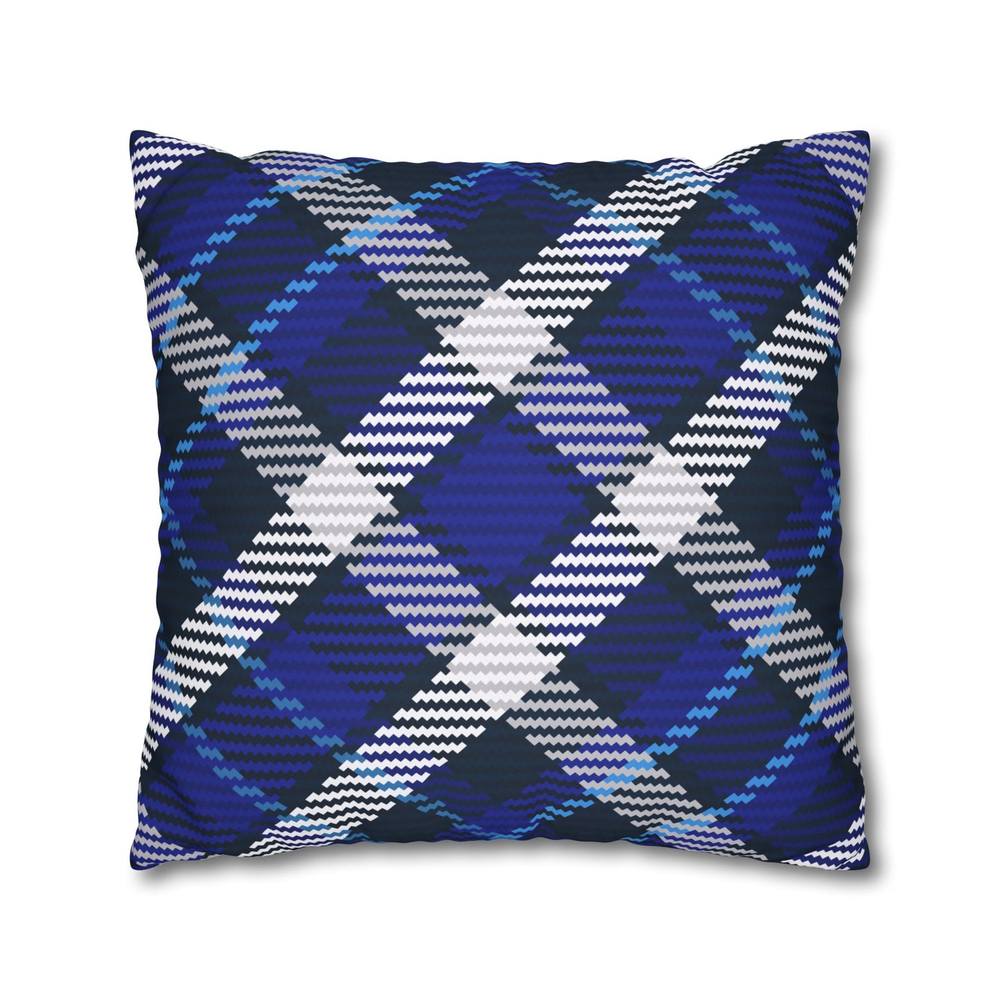 Blue Plaid Throw Pillowcase, Cozy Home Decor, Stylish Cushion for Living Room, Gift for Housewarming, Modern Accent Pillow