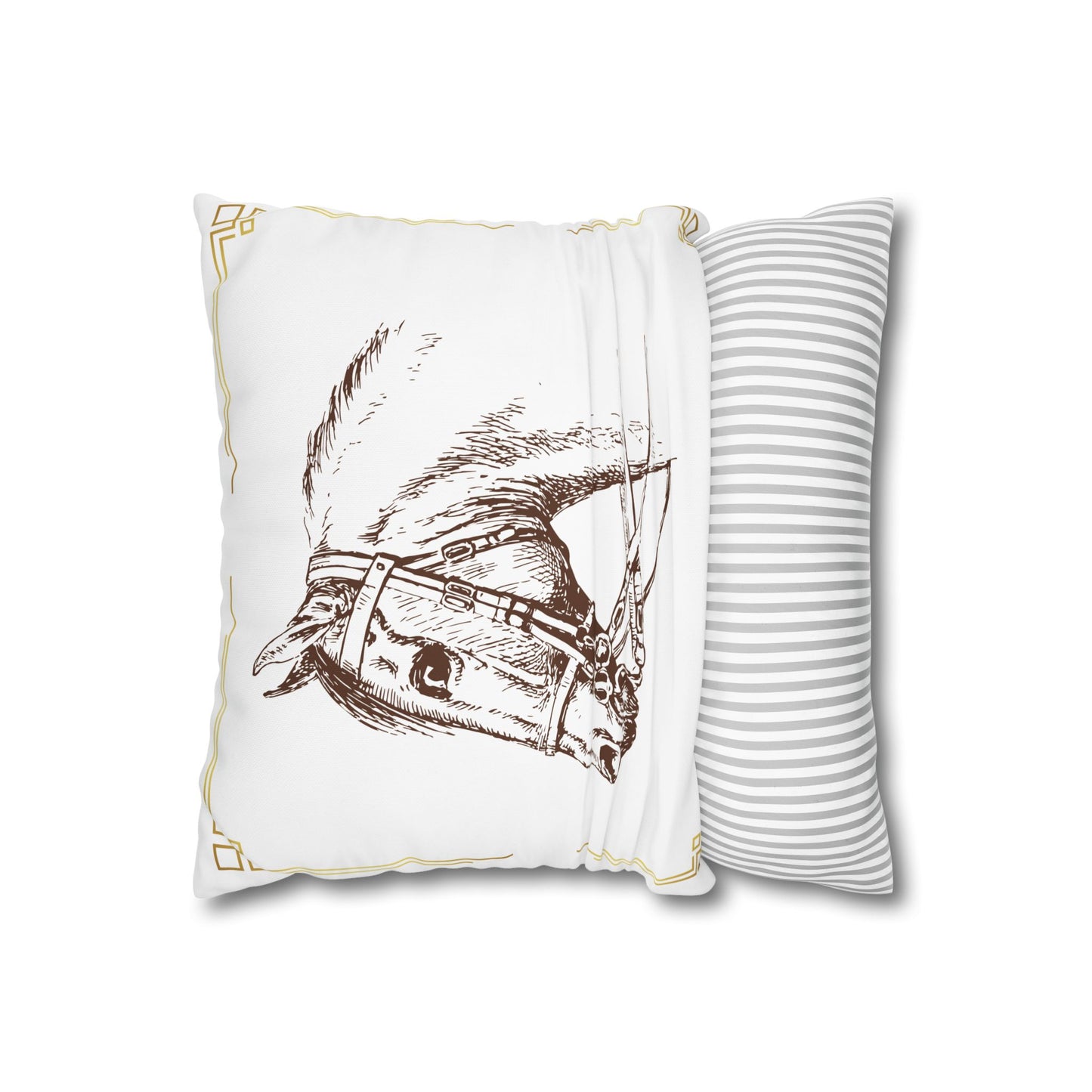 Equestrian Decor Pillowcase | Horse Lover Gift | Cozy Home Accent | Rustic Farmhouse Style | Animal Art Cushion | Equestrian Home Decor