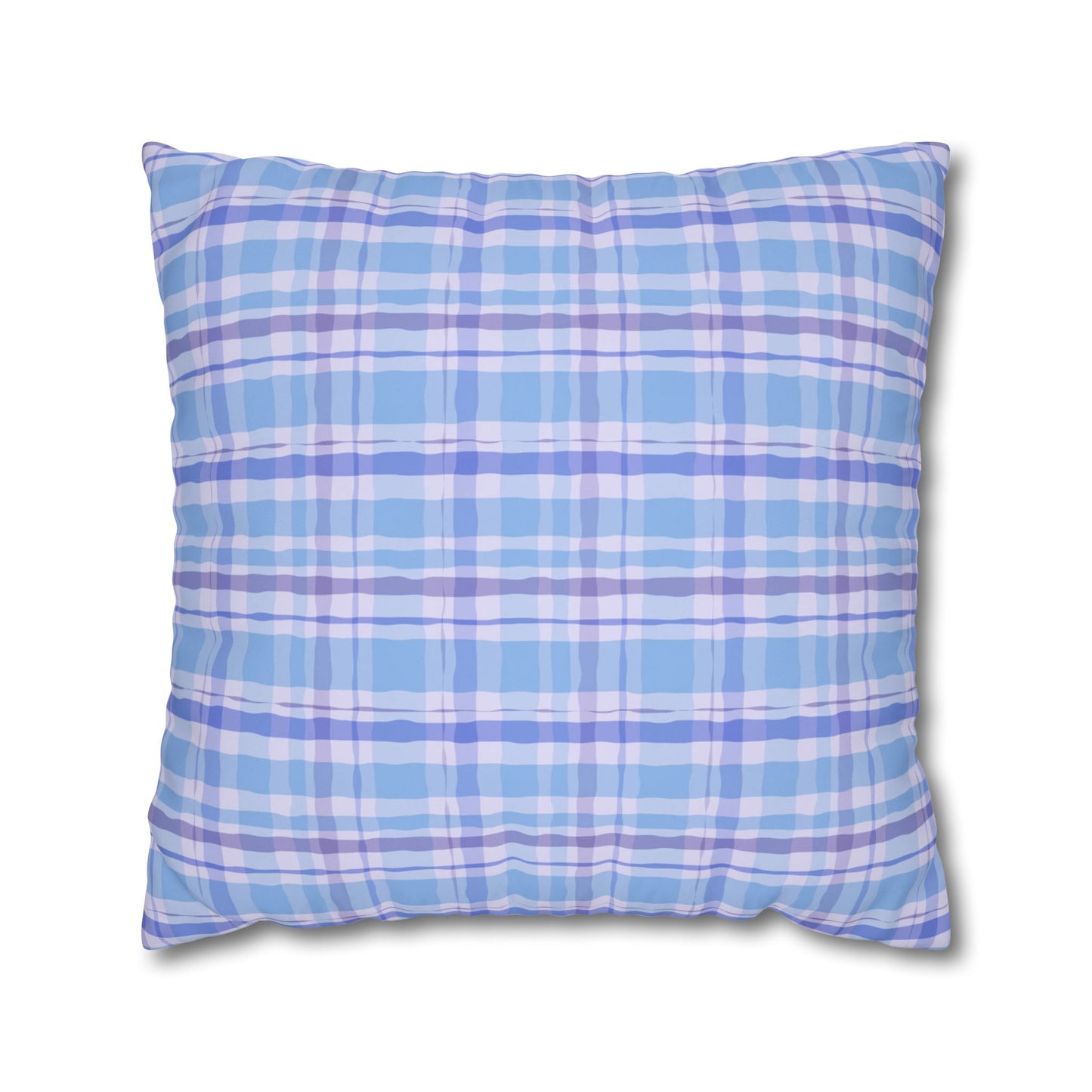 Cozy Blue Plaid Pillowcase, Soft Throw Pillow Cover, Decorative Cushion, Home Decor, Gifts for Her, Farmhouse Style