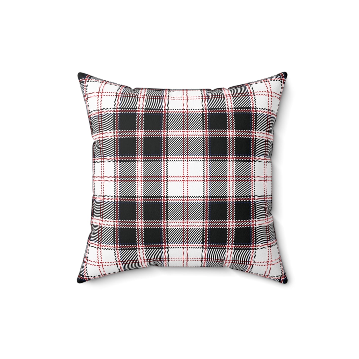 Welcome On Board Sea Life Fun Design with Matching Plaid Backside - Square Pillow