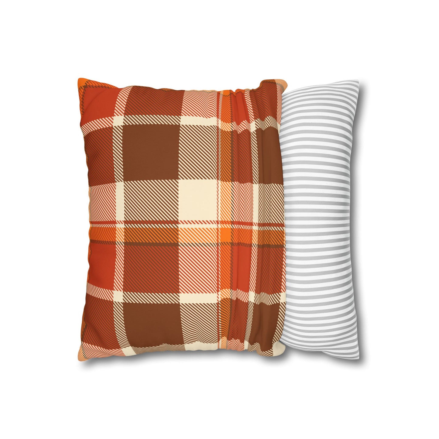 Cozy Plaid Pillowcase for Fall Decor, Home Accent, Gift for Her, Seasonal Decoration, Couch Accessory