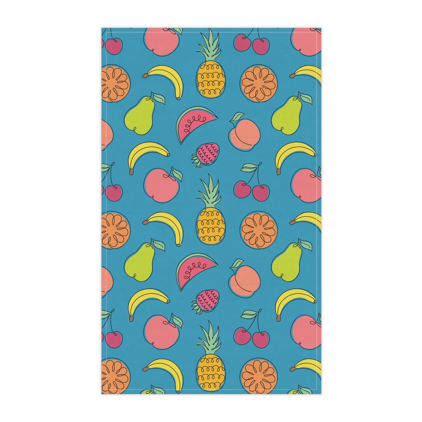 Fruitful Whimsy: A Tea Towel Delight - Turquoise - FWTT