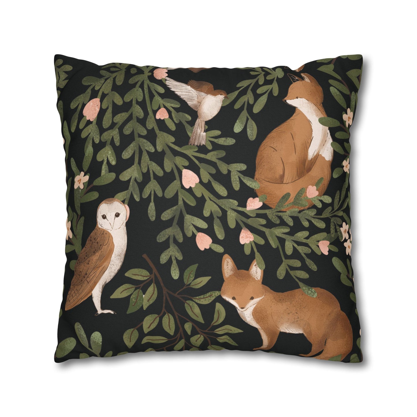 Little Fox & Owl – Woodland Charm Pillow Case