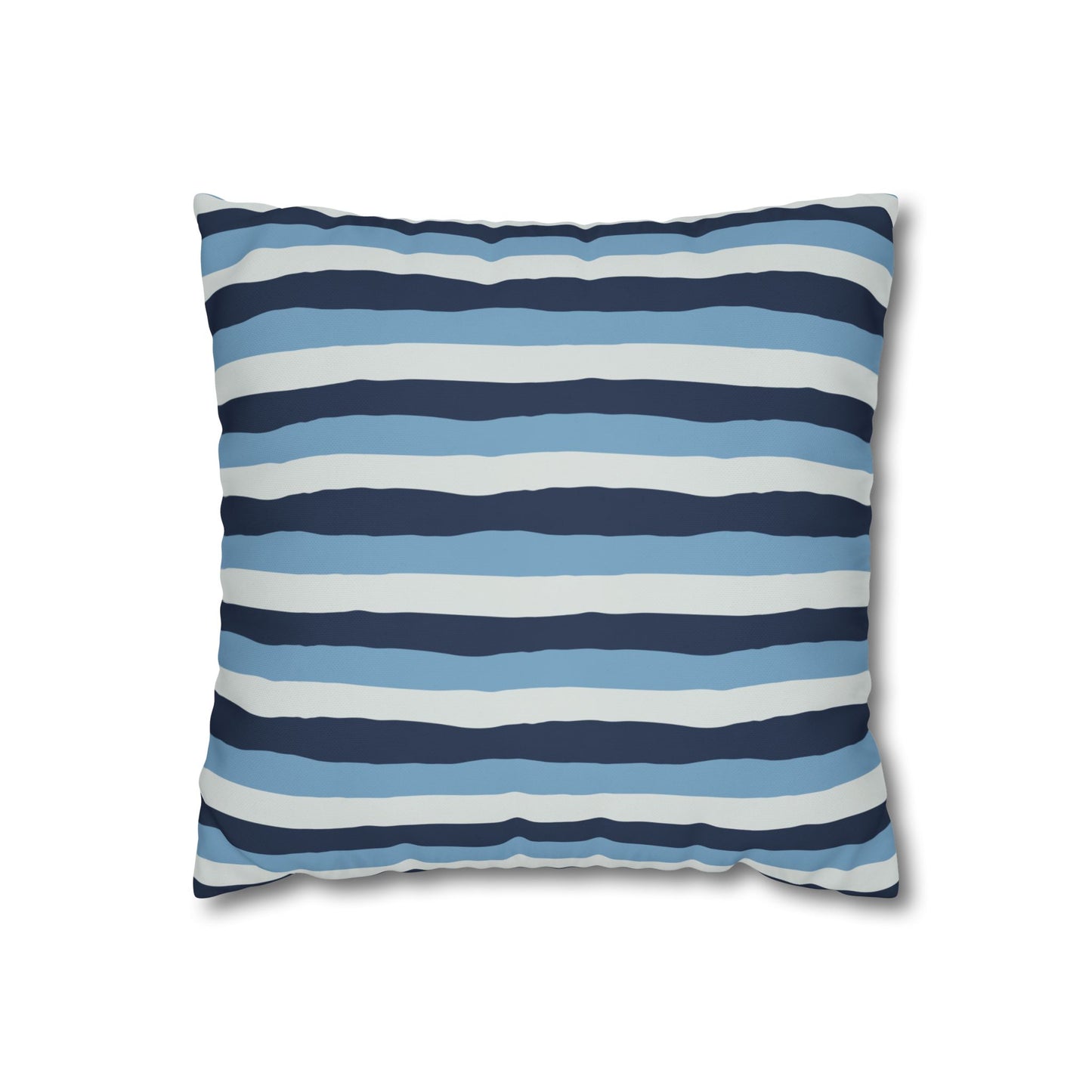Nautical Striped Pillowcase, Cozy Decorative Throw Pillow, Beach House Decor, Summer Home Accent, Unique Gift Idea
