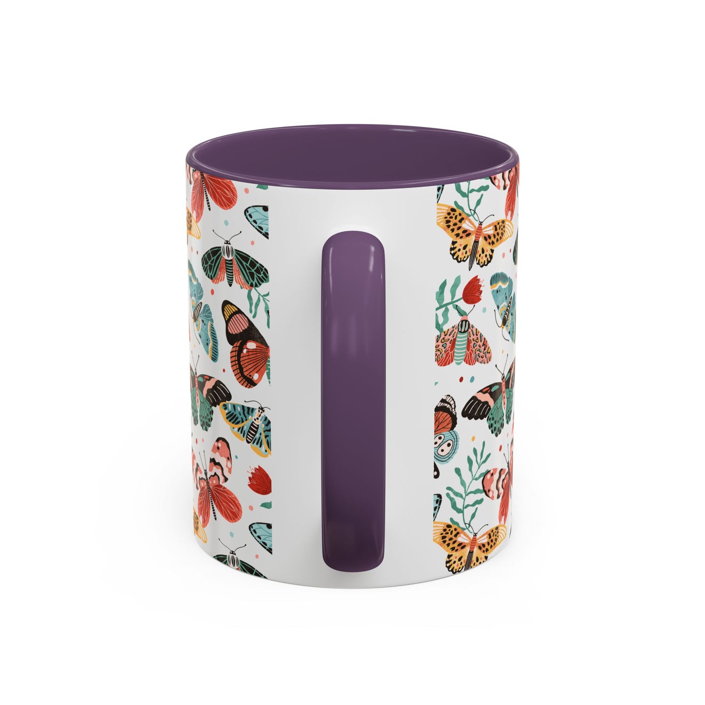 Mug Butterfly Breeze Turquoise and Rich Red