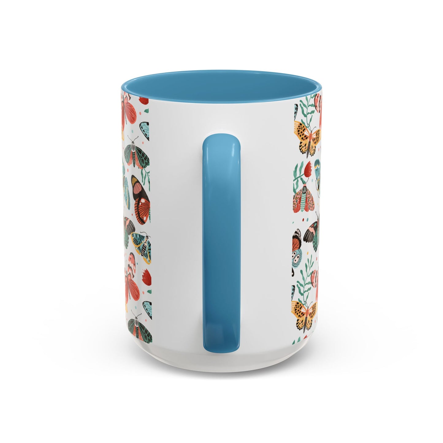 Mug Butterfly Breeze Turquoise and Rich Red