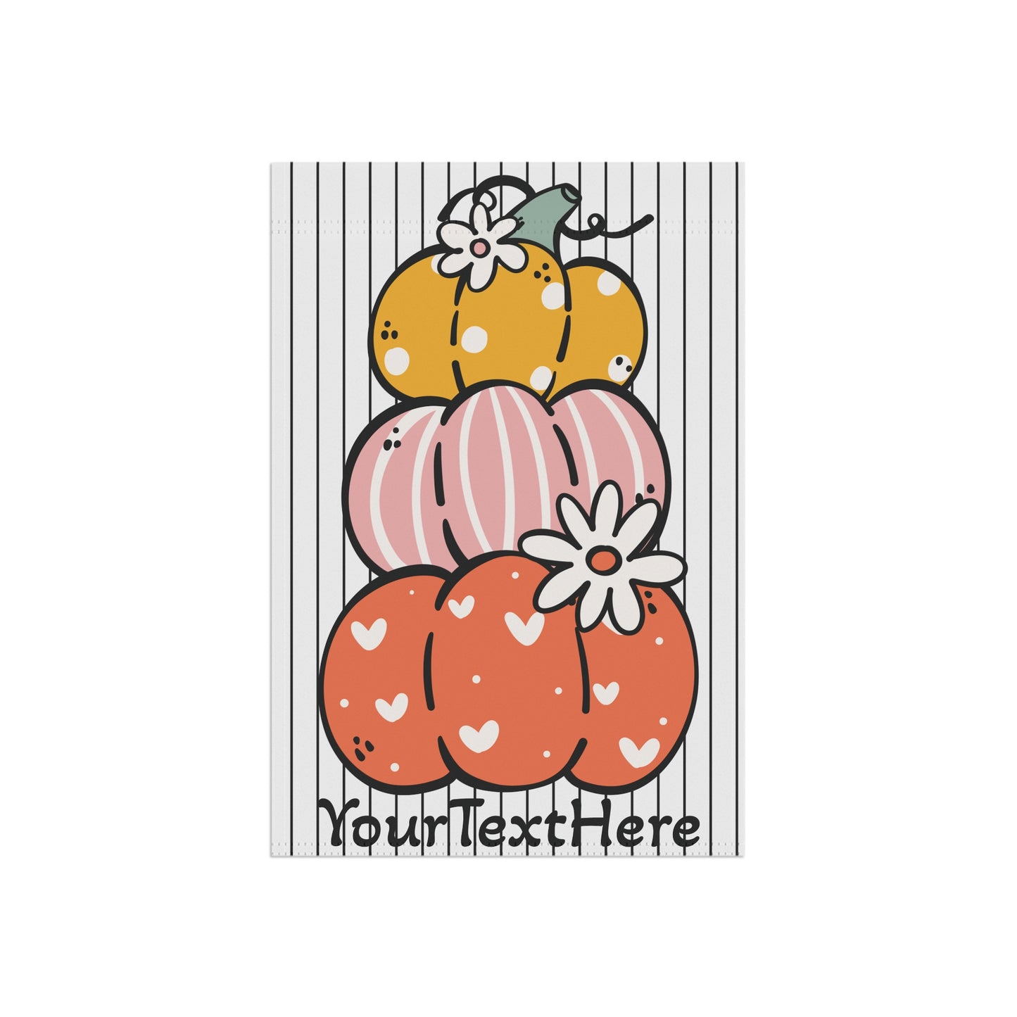 Garden Banner, Fall Pumpkin Decoration, Personalized Garden Flag, Outdoor Home Decor, Autumn Harvest Yard Sign, Custom Name Garden Sign