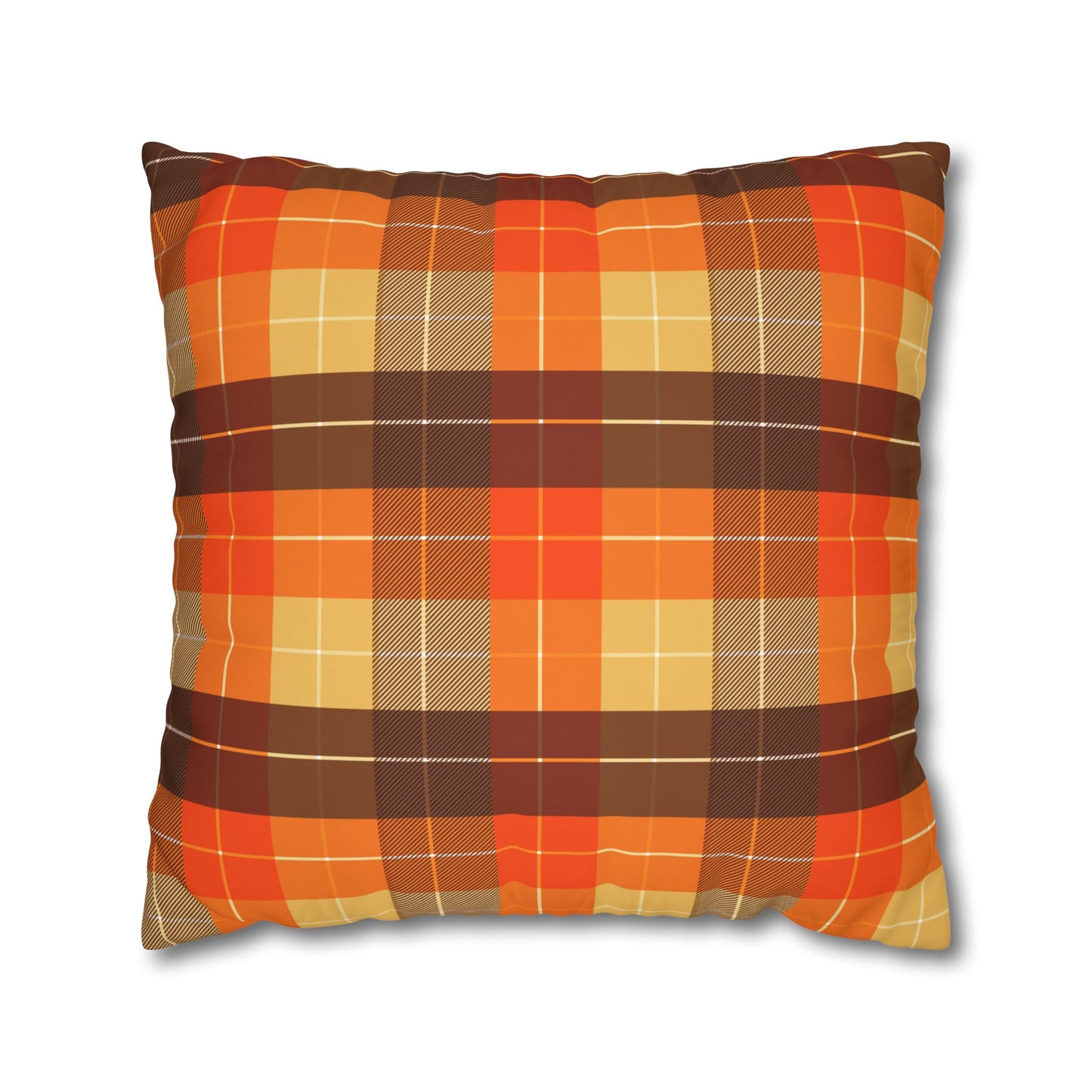Autumn Plaid Pillowcase, Cozy Home Decor, Seasonal Accent, Thanksgiving Decoration, Comfortable Throw Pillow, Fall Vibes