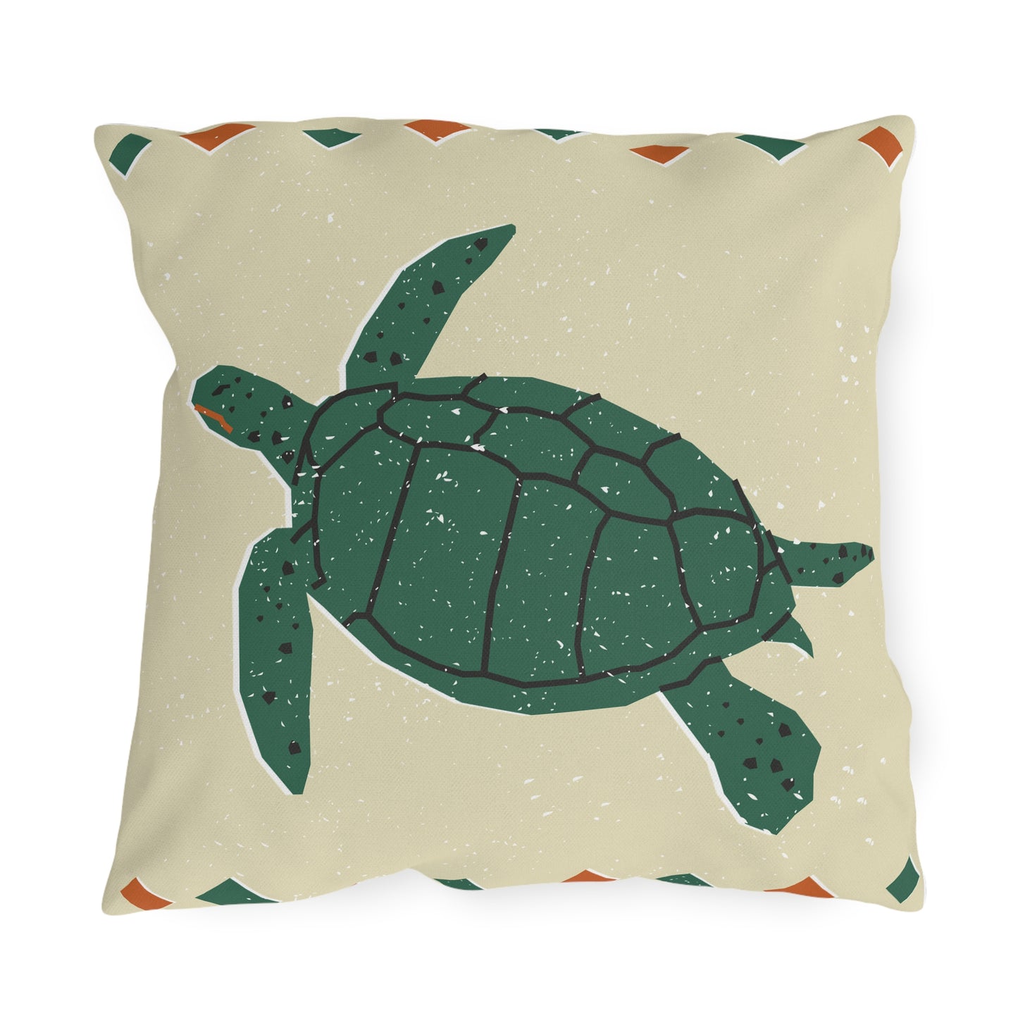 Outdoor Pillows - Rustic and Tribal Sea Turtle Design