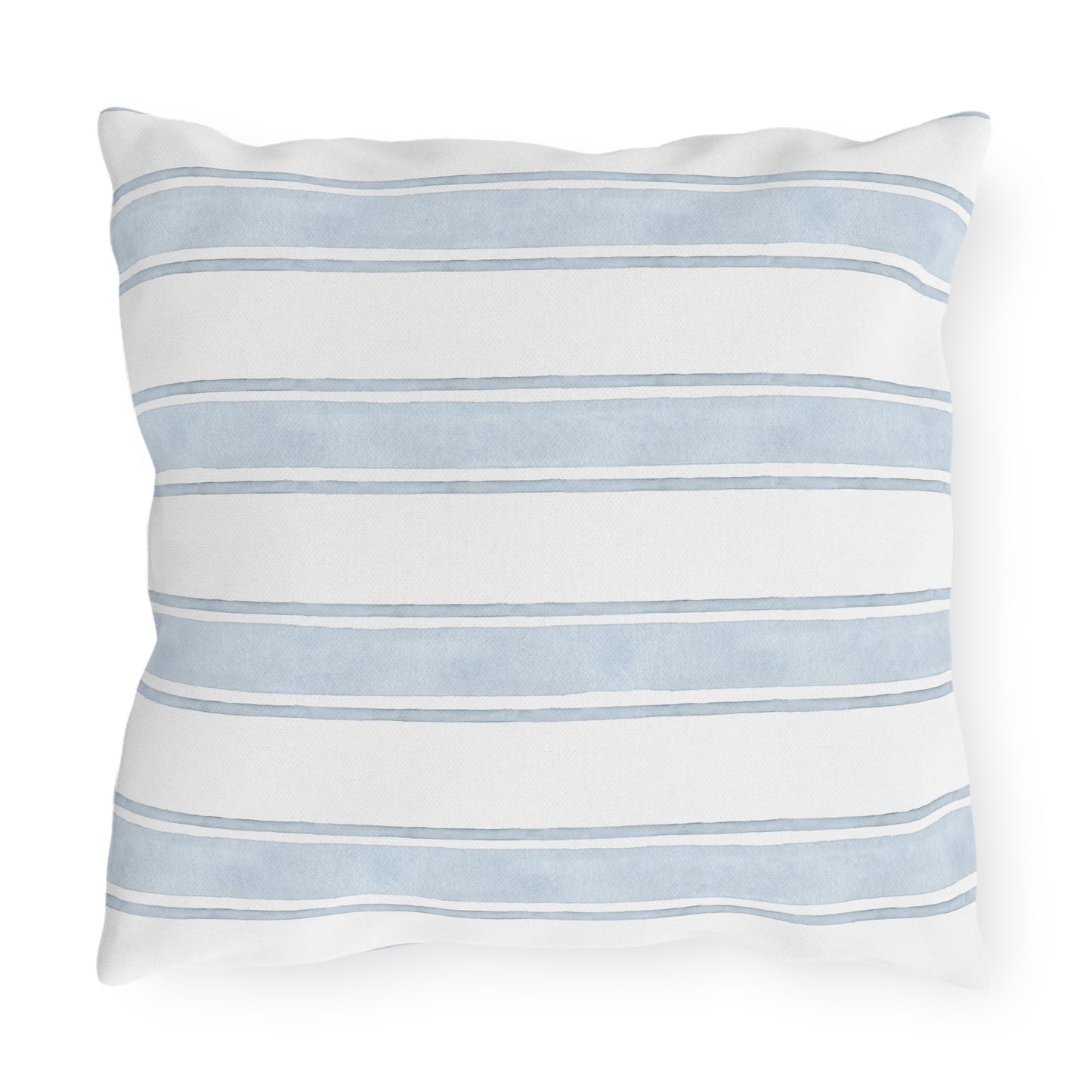 Coastal-Themed Outdoor Pillows - Nautical Shell & Blue Stripe Designs