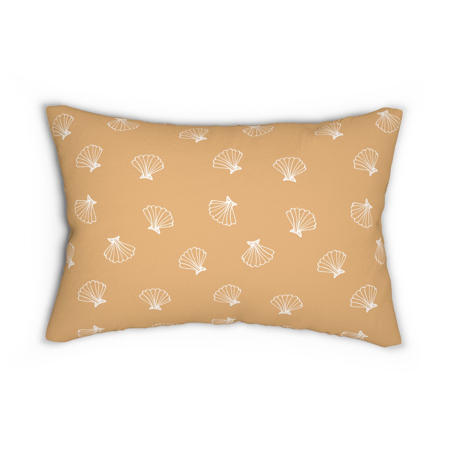 Coastal Charm Seashell Lumbar Pillow, Ocean Decor, Beach House Accent, Nautical Home Decor, Shell Print Cushion, Summer Vibes Pillow