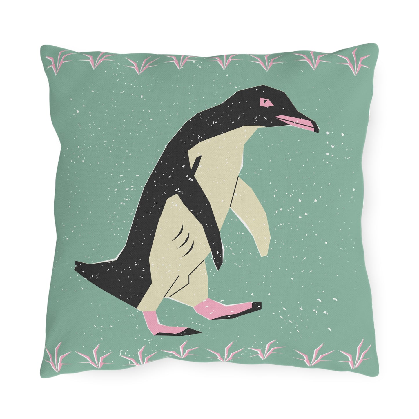 Stylish Outdoor Pillows for Cozy Patios, Penguin Decor, Tribal Pattern Cushion, Summer Accessories, Unique Home Gift