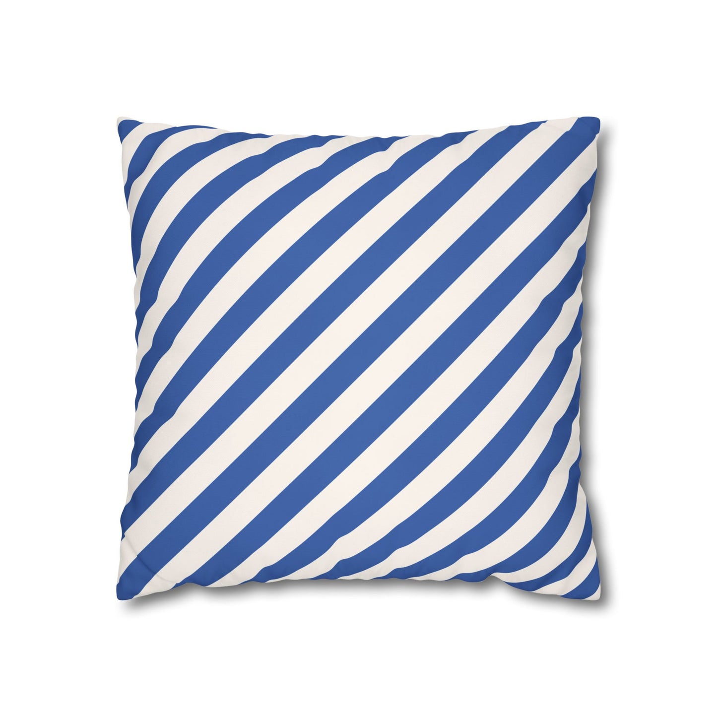 Nautical Striped Pillowcase, Coastal Decor Pillow Cover, Blue and White Throw Pillow, Beach House Accent, Home Gift Idea