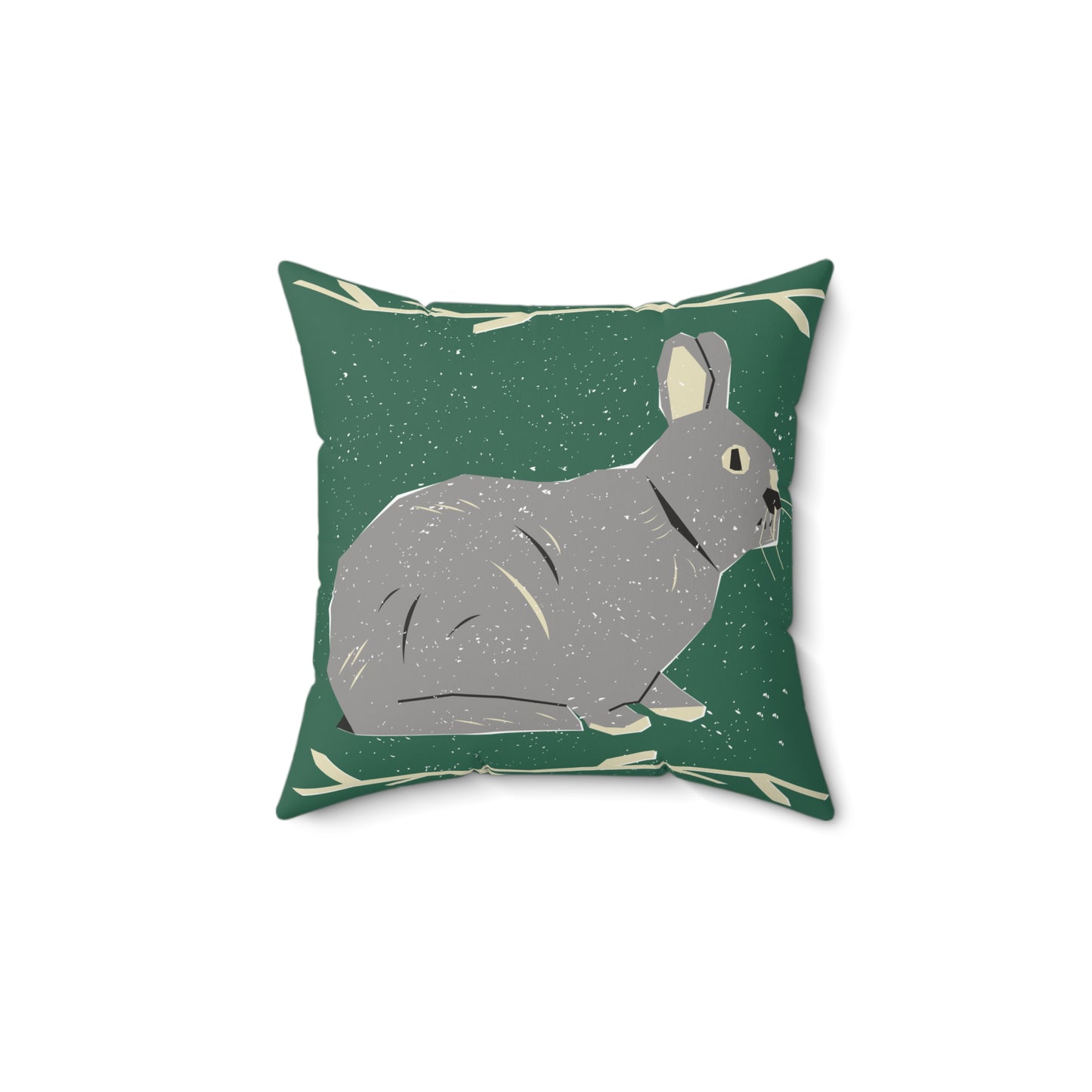 Rustic Rabbit Animal Print Pillow, Home Decor, Gifts for Animal Lovers, Boho Decor, Living Room Cushion, Easter Decor