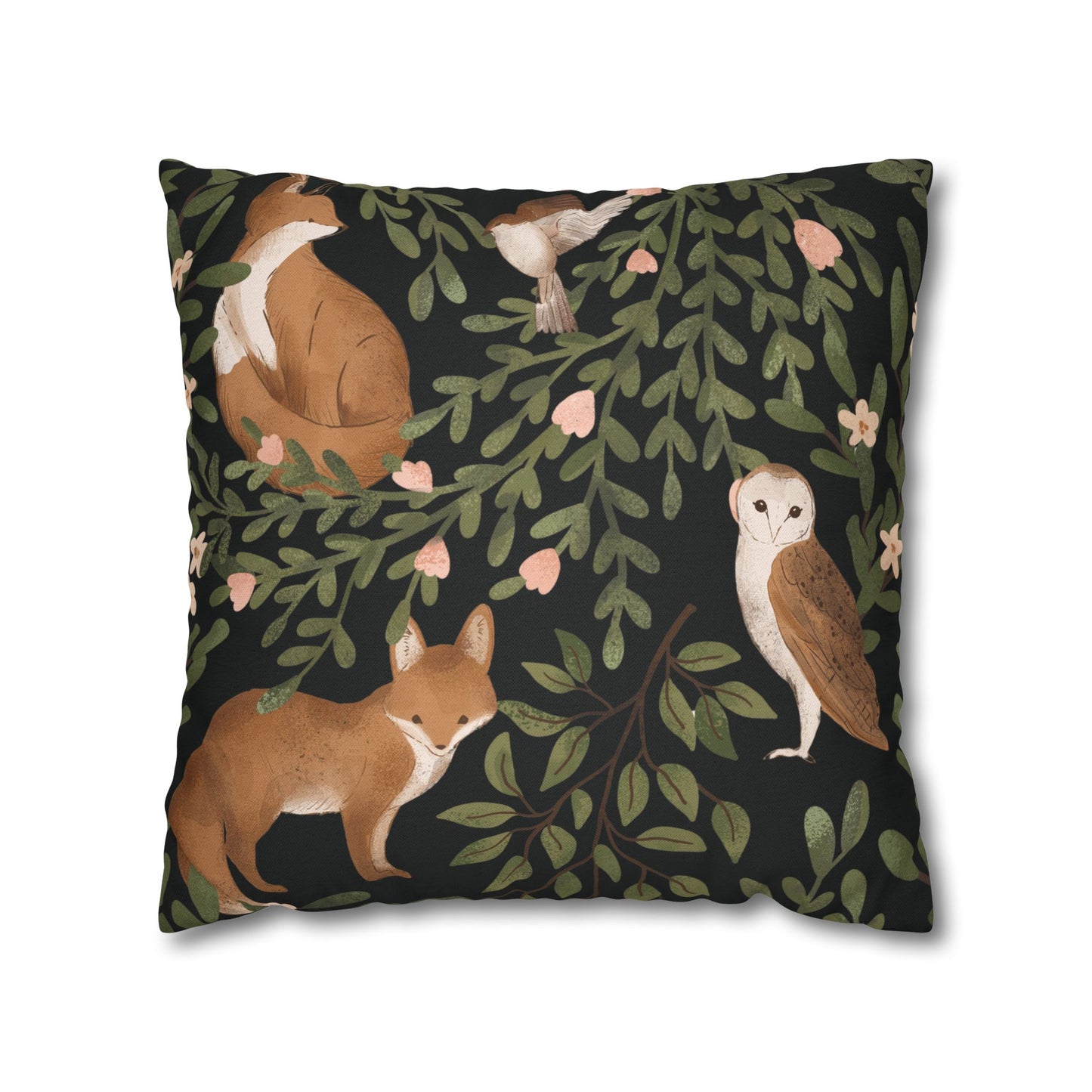 Little Fox & Owl – Woodland Charm Pillow Case