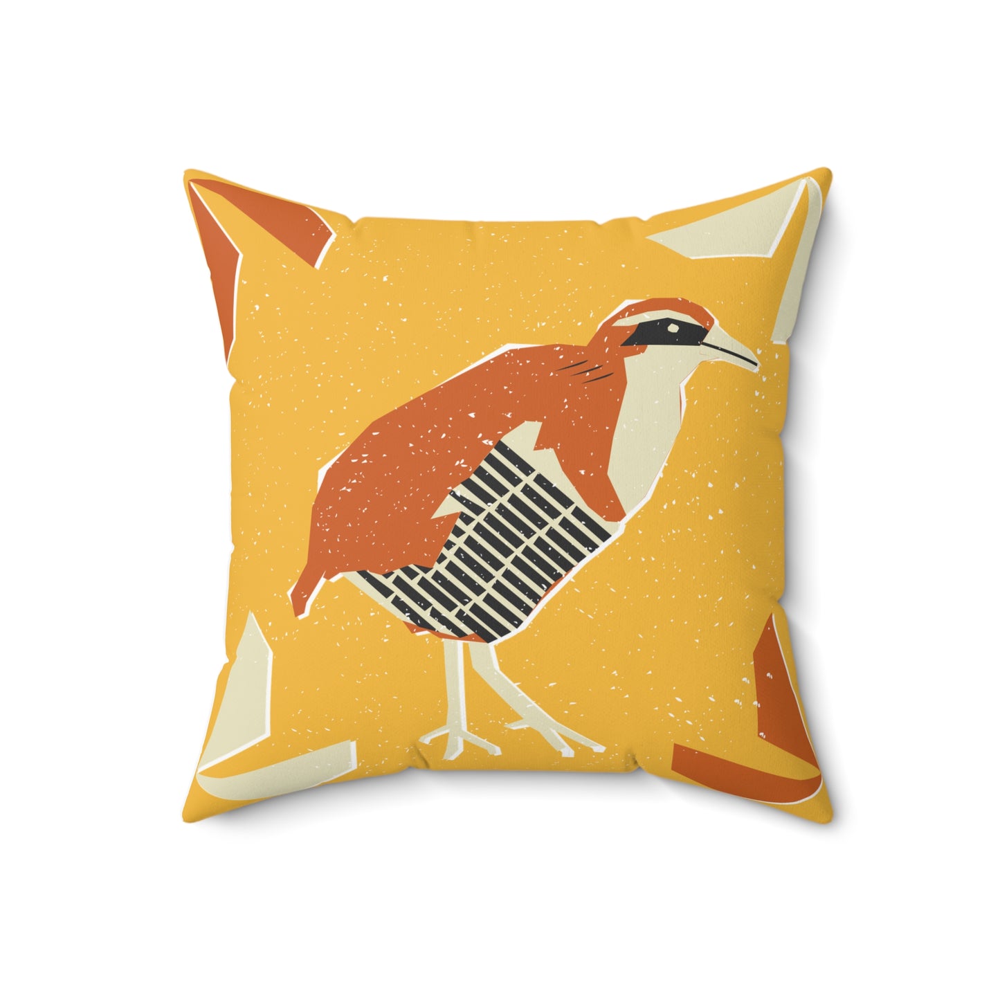 Rustic Tribal Boho Partridge Design Decorative Pillow for Cozy Spaces, Unique Throw Pillow, Home Decor Accent, Gift for Bird Lovers, Modern Patterned Cushion