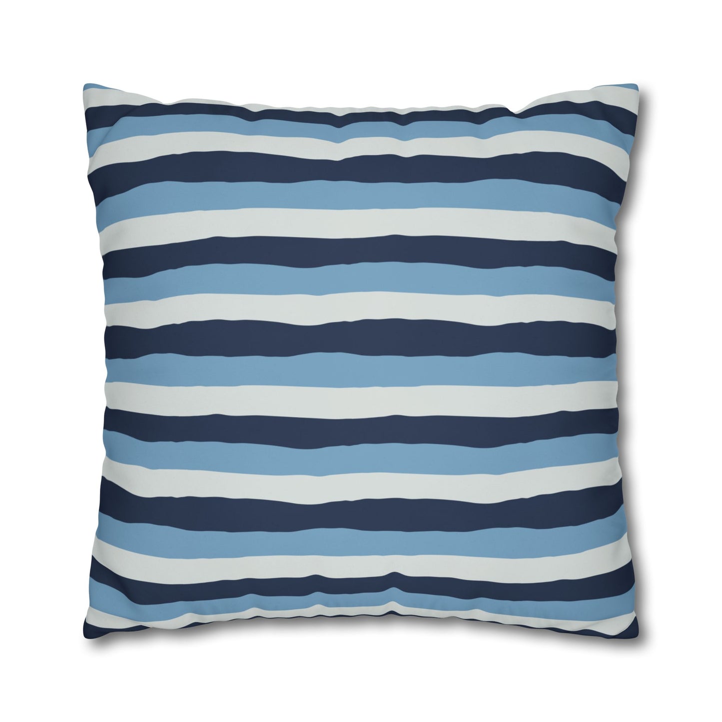 Nautical Striped Pillowcase, Cozy Decorative Throw Pillow, Beach House Decor, Summer Home Accent, Unique Gift Idea