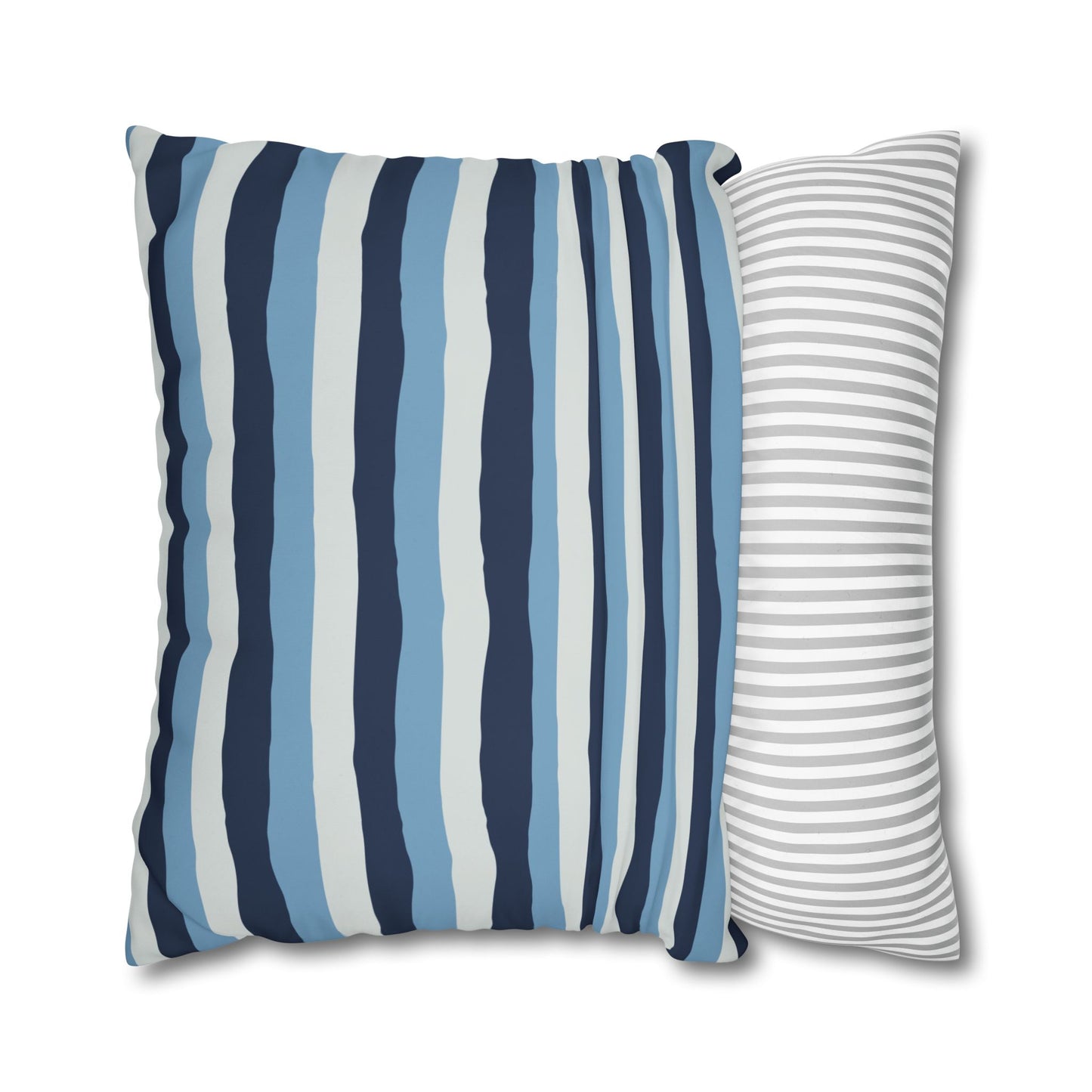 Nautical Striped Pillowcase, Cozy Decorative Throw Pillow, Beach House Decor, Summer Home Accent, Unique Gift Idea