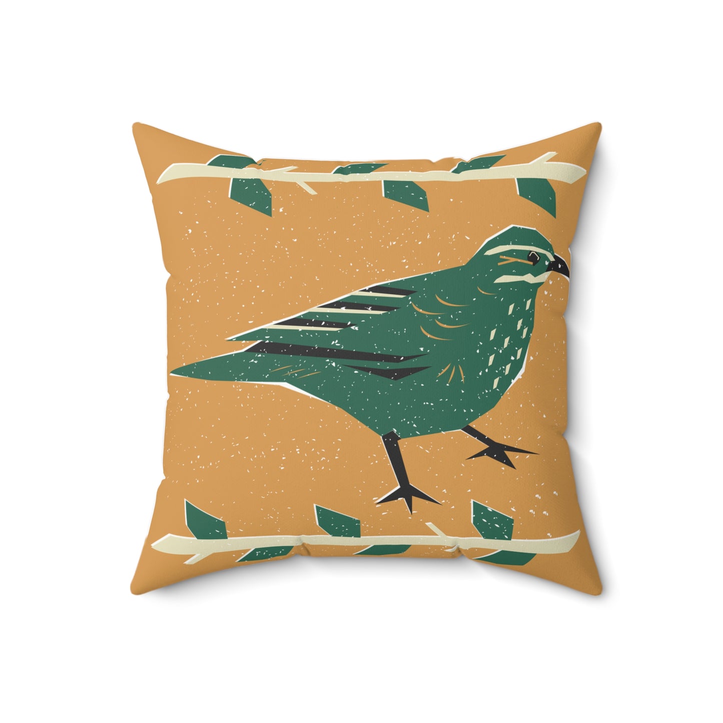 Bohemian Bird Print Pillow, Decorative Accent Cushion for Home, Nature Inspired Decor, Cozy Living Room, Gift for Bird Lovers