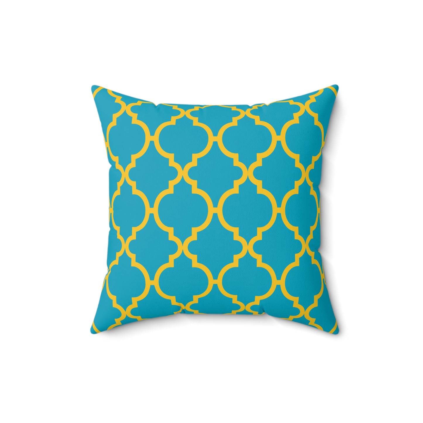 Tropical Bloom Reversible Throw Pillow – Pink Orchids & Turquoise with Sunny Yellow Pattern Accent Pillow for Home Decor, Cushion, Throw Pillow, Living Room Decor, Gift Ideas, Modern Home Accessories