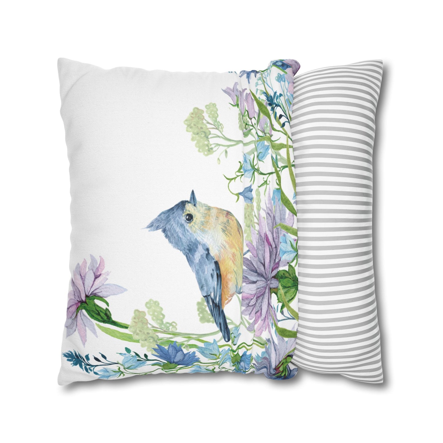 Floral Dragonfly Decorative Pillowcase | Home Décor, Gifts for Her, Couch Cushion Cover, Spring/Summer Accent, Nature Lover's Gift