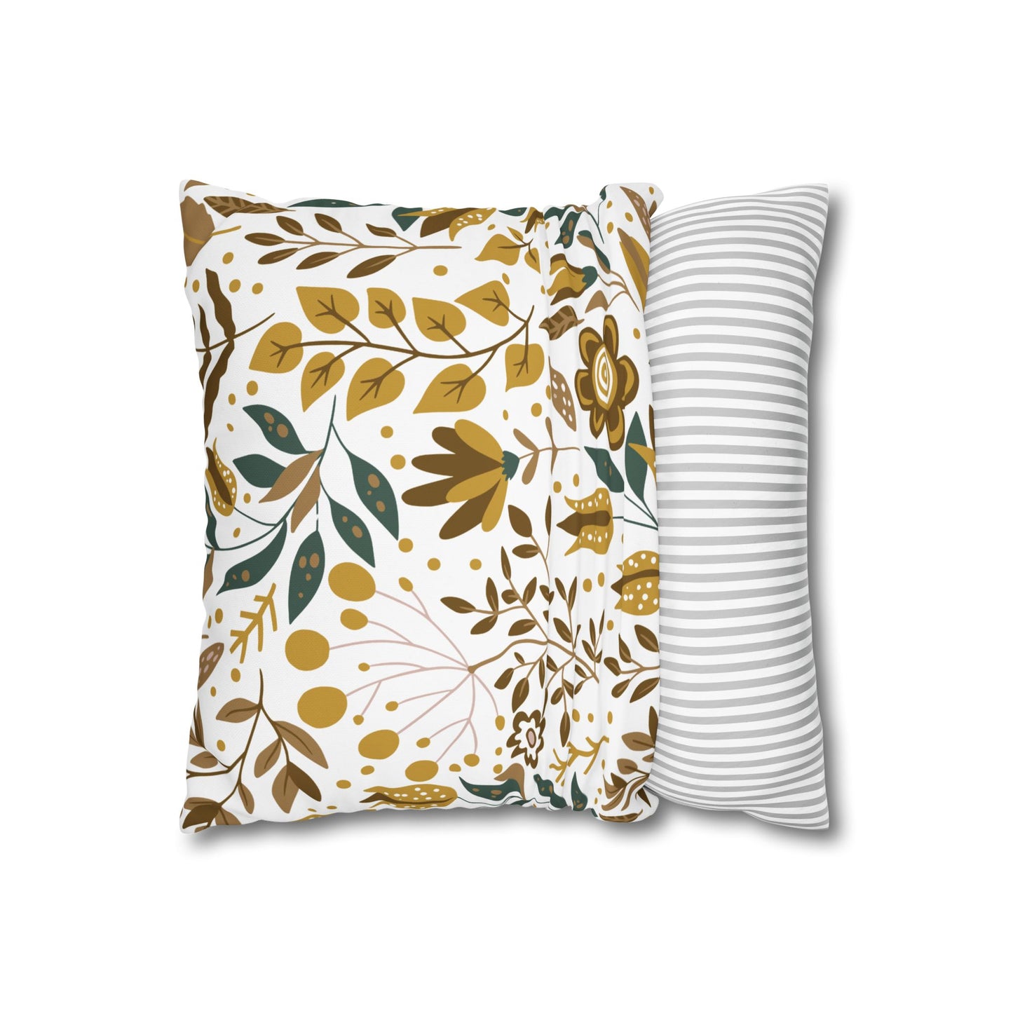 Boho Floral Pillowcase, Decorative Cushion Cover, Home Decor, Gift for Her, Cozy Living Room Accent, Nature Inspired Design
