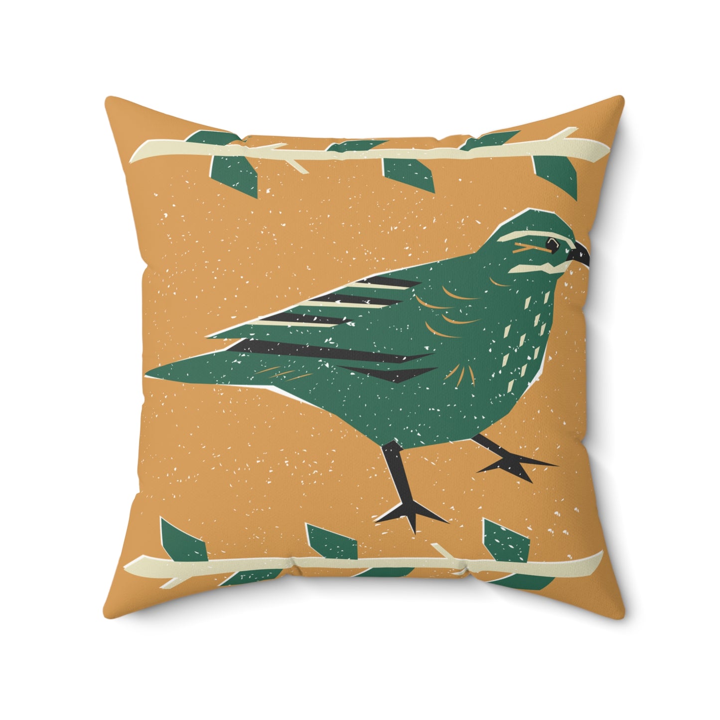 Bohemian Bird Print Pillow, Decorative Accent Cushion for Home, Nature Inspired Decor, Cozy Living Room, Gift for Bird Lovers