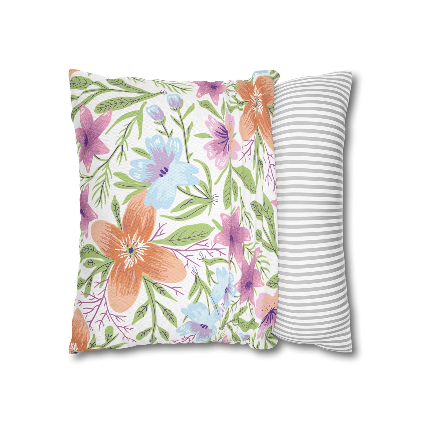 Floral Dragonfly Pillowcase, Cozy Home Decor, Boho Accent Pillows, Nature-Inspired Gift, Spring Decor