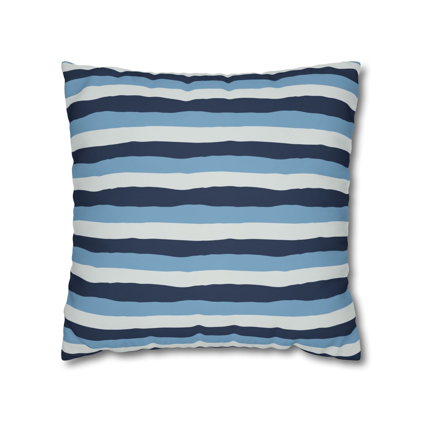 Nautical Striped Pillowcase, Cozy Decorative Throw Pillow, Beach House Decor, Summer Home Accent, Unique Gift Idea