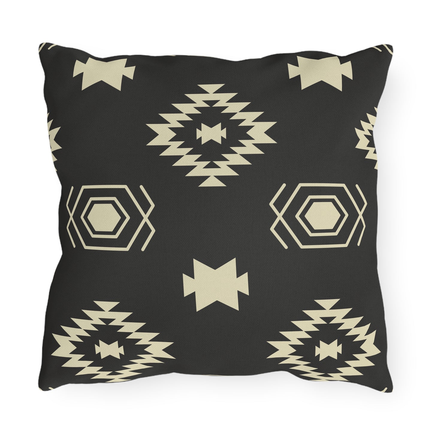 Desert-Inspired Rustic Tribal Design Snake Outdoor Pillow | Boho Chic Decor, Patio Cushions, Nature Decor, Home Accents, Camping Accessories