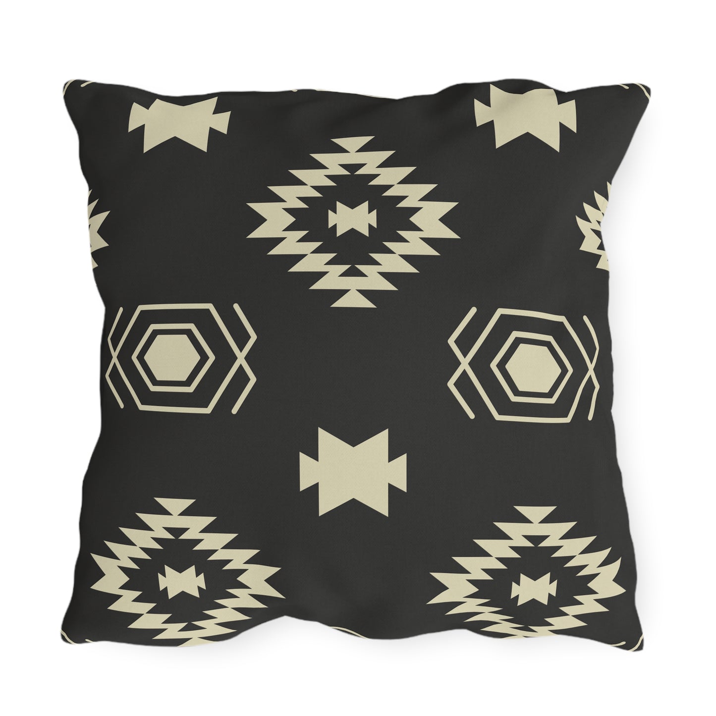 Desert-Inspired Rustic Tribal Design Snake Outdoor Pillow | Boho Chic Decor, Patio Cushions, Nature Decor, Home Accents, Camping Accessories