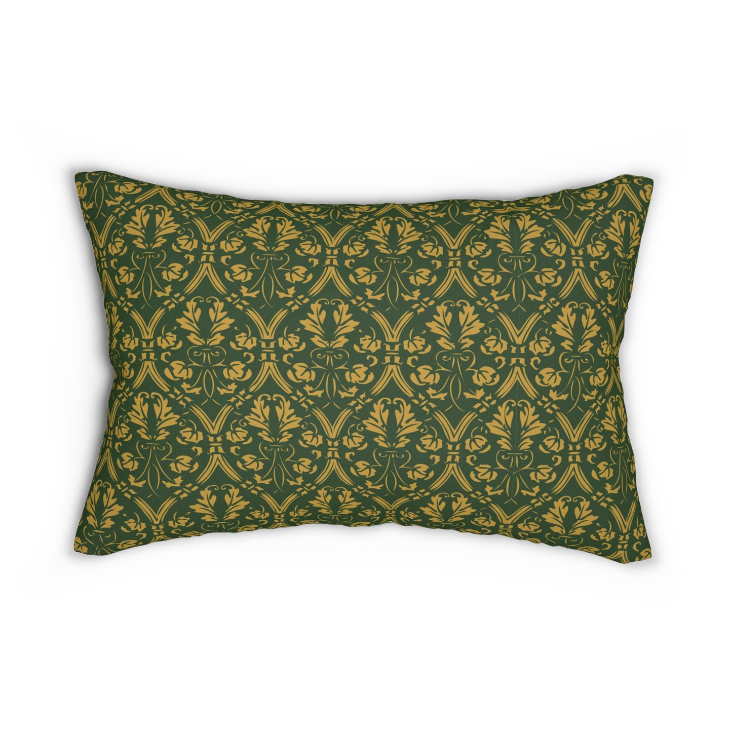 Lush Botanical Fern Watercolor Lumbar Pillow, Home Decor, Greenery Cushion, Cozy Living Room Essentials, Botanical Print Throw Pillows
