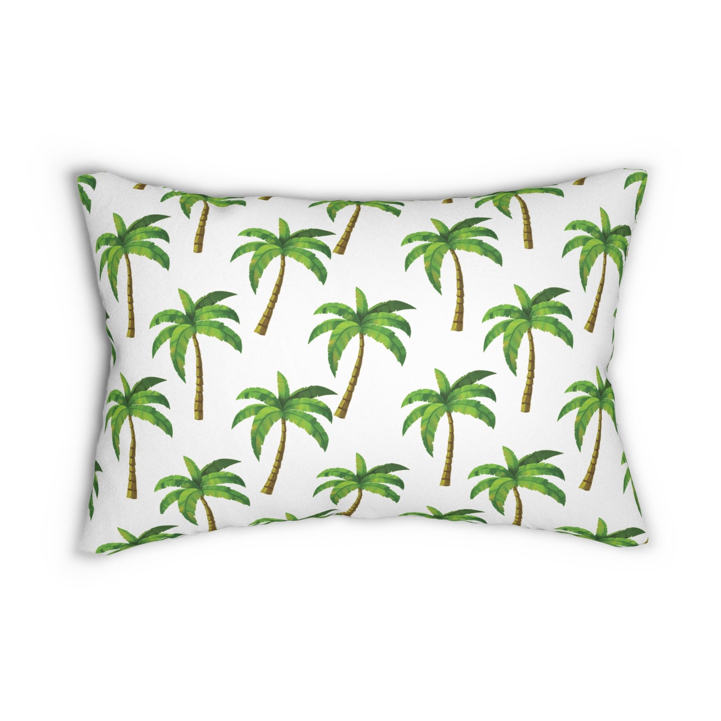 Tropical Palm Tree Lumbar Pillow, Decorative Accent Pillow, Palm Leaf Decor, Summer Home Styling, Gift for Plant Lovers