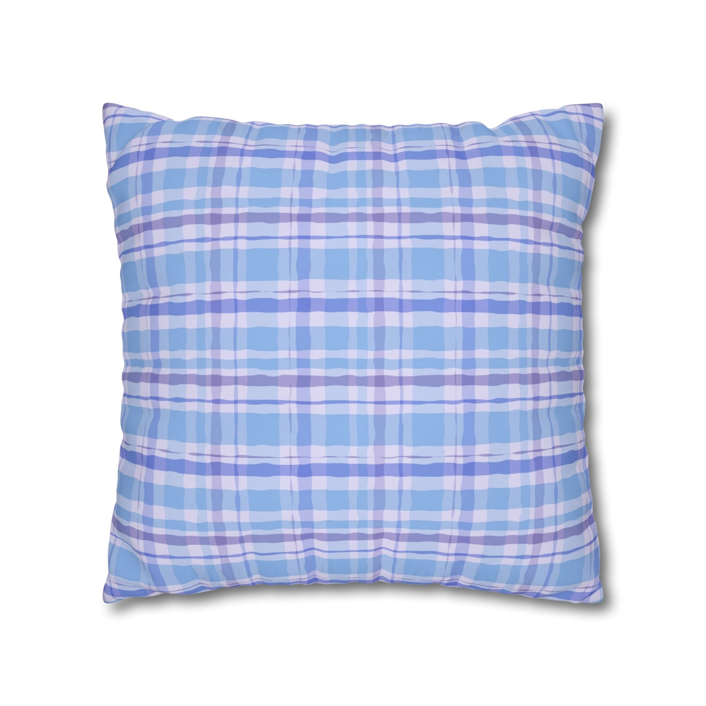 Cozy Blue Plaid Pillowcase, Soft Throw Pillow Cover, Decorative Cushion, Home Decor, Gifts for Her, Farmhouse Style