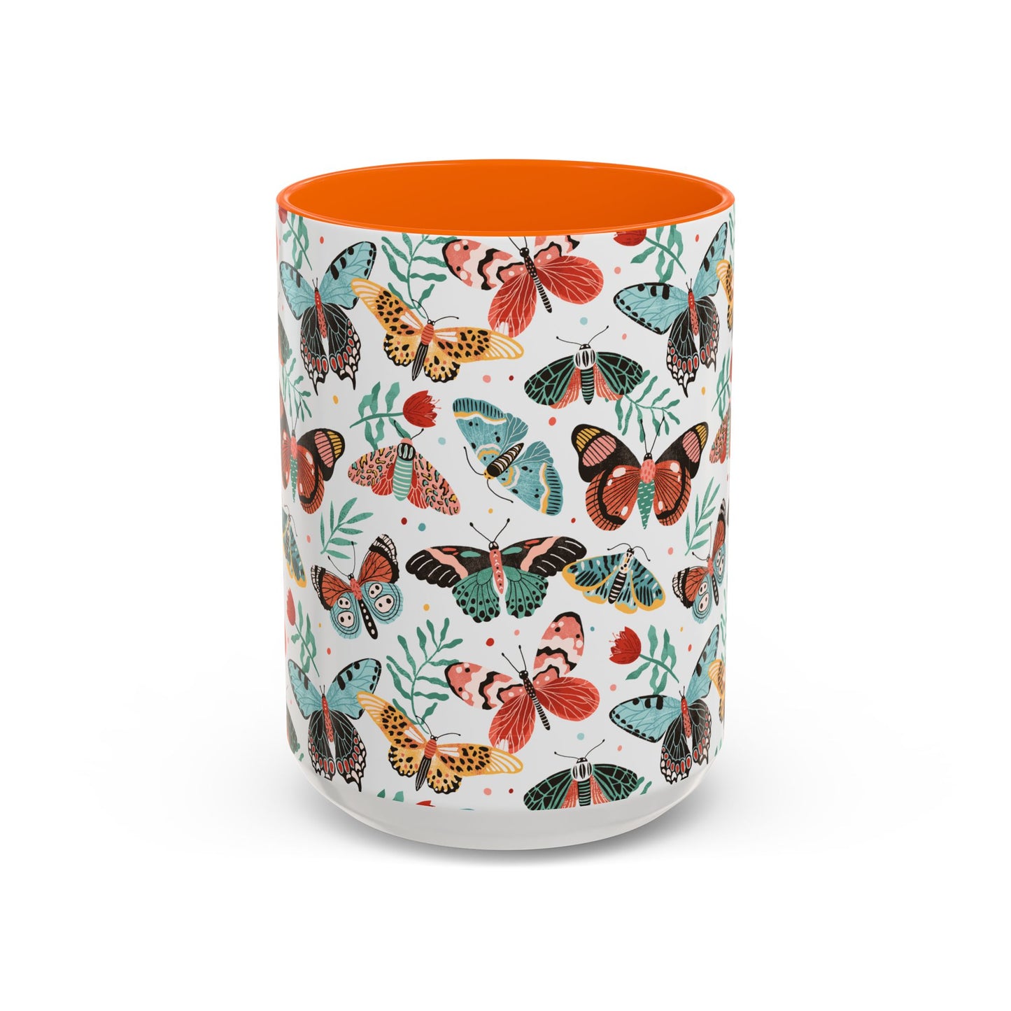 Mug Butterfly Breeze Turquoise and Rich Red