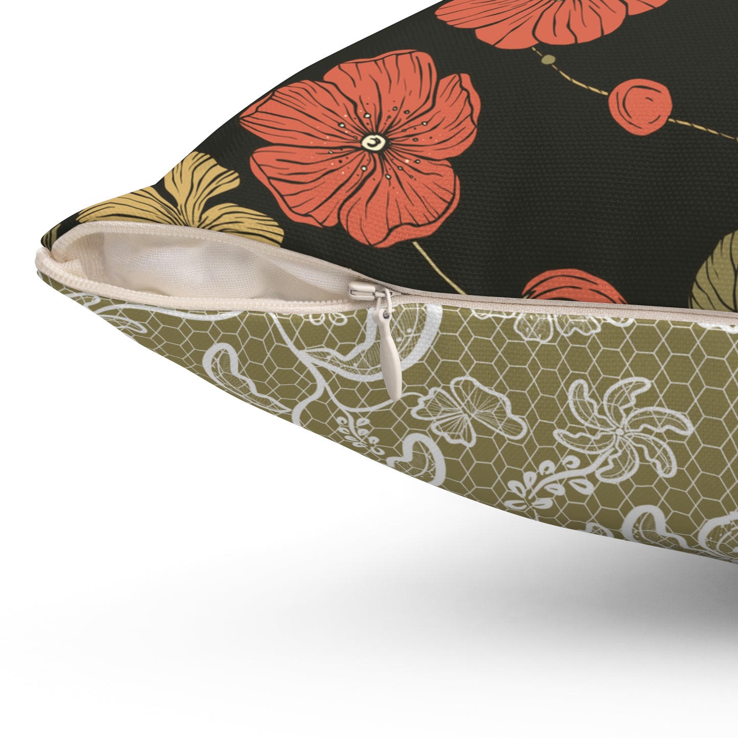 Throw Pillow Flying Sparrow with Nesting Twins Boho Floral Square Pillow, Cozy Home Decor, Gift for Friends, Couch Cushion, Nature-Inspired Accent, Living Room Comfort