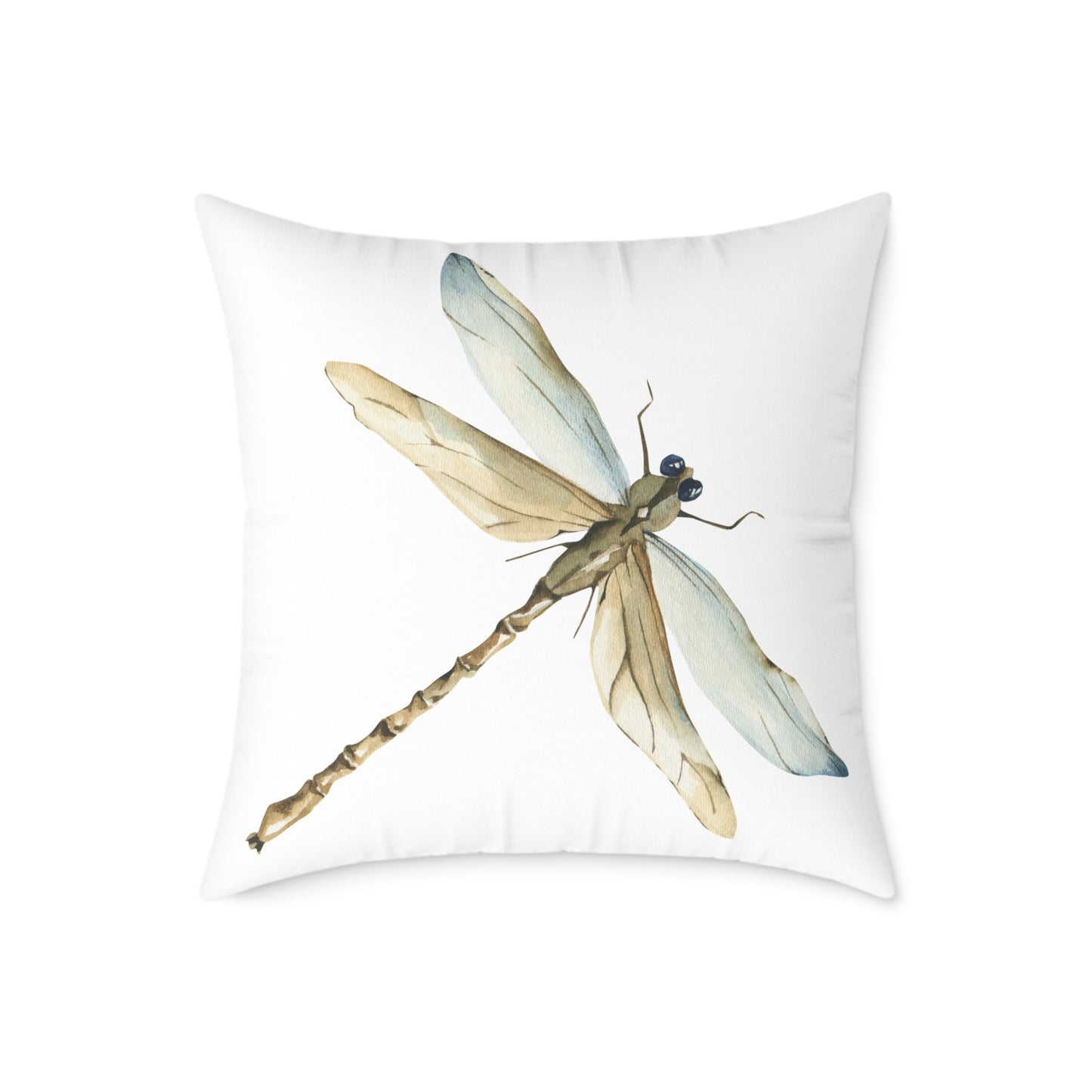 Nature-Inspired Decorative Dragonfly Pillow, Floral Cushion, Home Decor, Gift for Garden Lovers, Cozy Living Room Accent