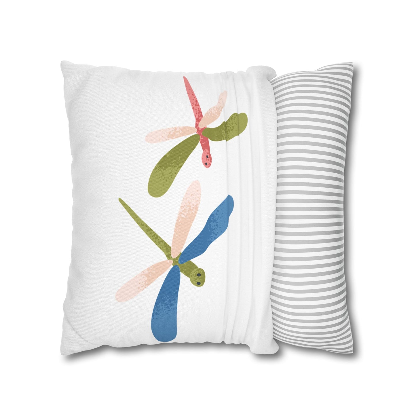 Flying Friends Dragonfly Pillowcase, Cozy Decor, Summer Vibes, Home Accent, Gift for Nature Lovers, Indoor Cushion Cover, Holiday Home