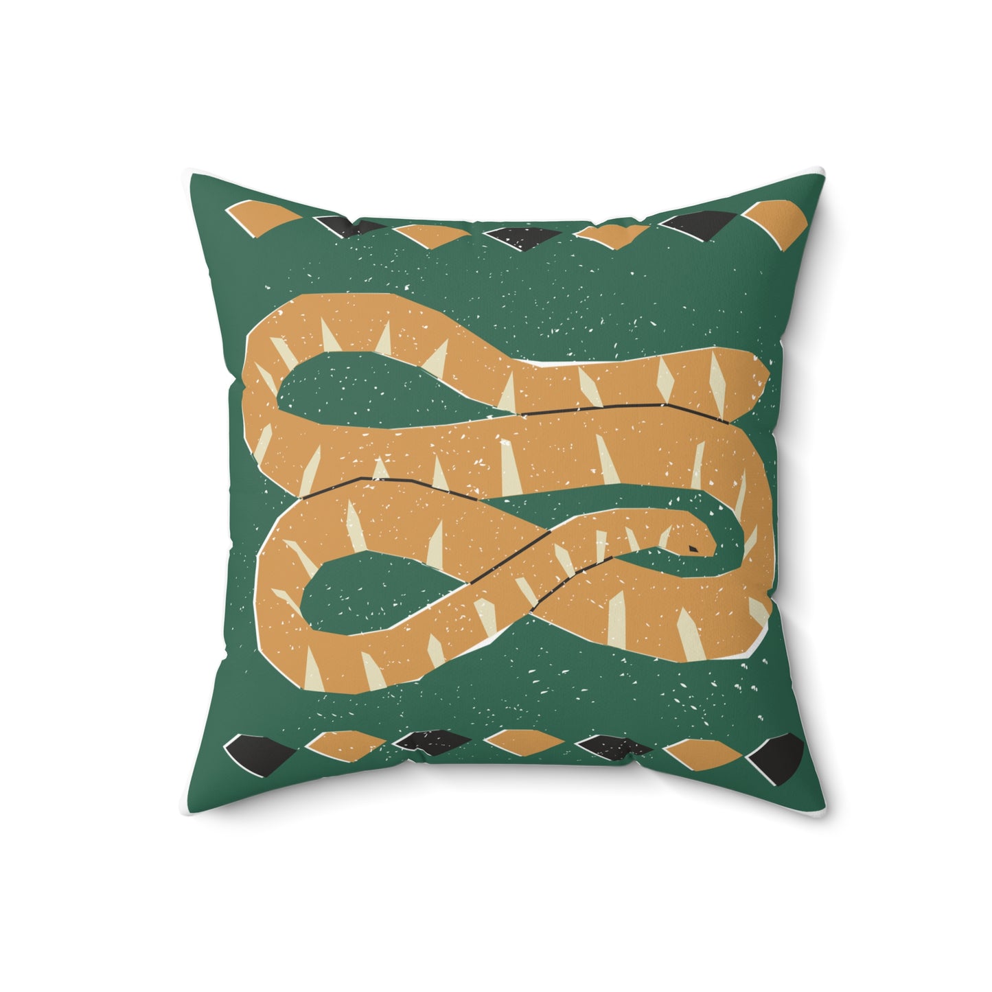 Rustic Tribal Snake Nature-Inspired Decorative Pillow, Home Decor Throw Cushion, Gift for Snake Lovers, Boho Accent Pillow, Hygge Home Accessory