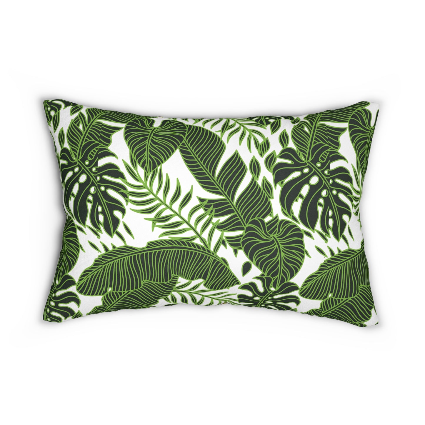 Tropical Palm Tree Lumbar Pillow, Decorative Accent Pillow, Palm Leaf Decor, Summer Home Styling, Gift for Plant Lovers