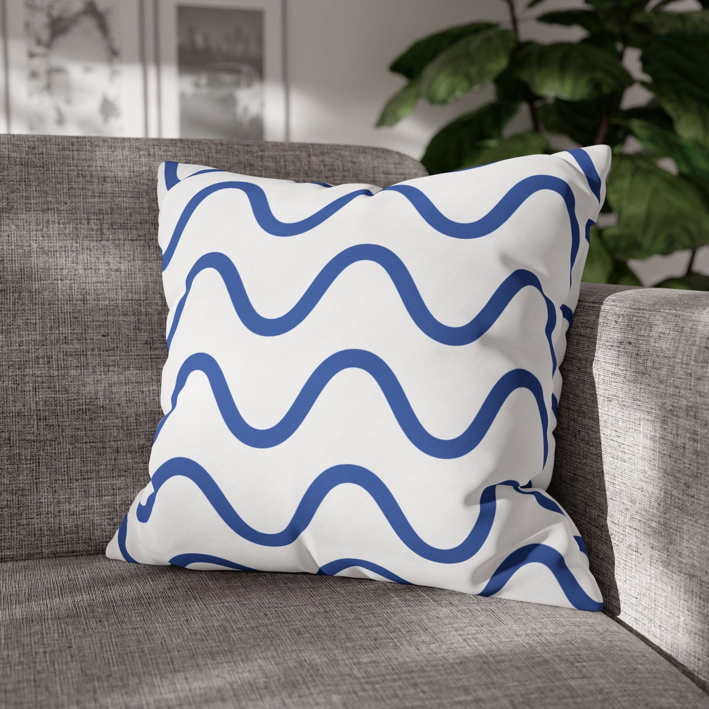 Wave Pattern Decorative Pillowcase | Coastal Vibe, Home Decor, Throw Pillow Cover, Room Accent, Gift for Ocean Lovers