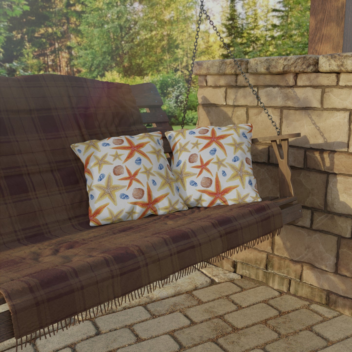 Beach-Themed Outdoor Pillows, Nautical Decor, Coastal Home Accessories, Summer Vibes, Garden and Patio Furniture