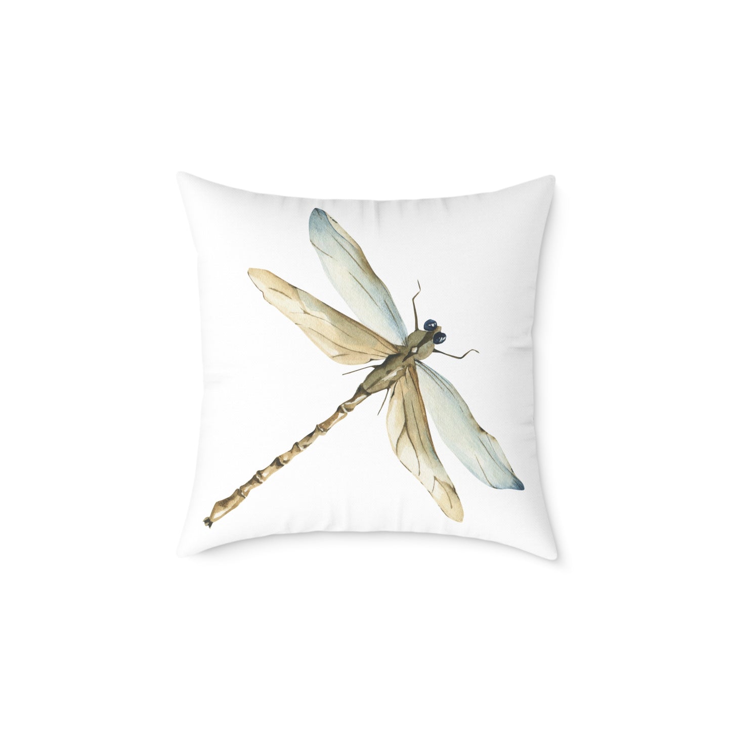 Nature-Inspired Decorative Dragonfly Pillow, Floral Cushion, Home Decor, Gift for Garden Lovers, Cozy Living Room Accent