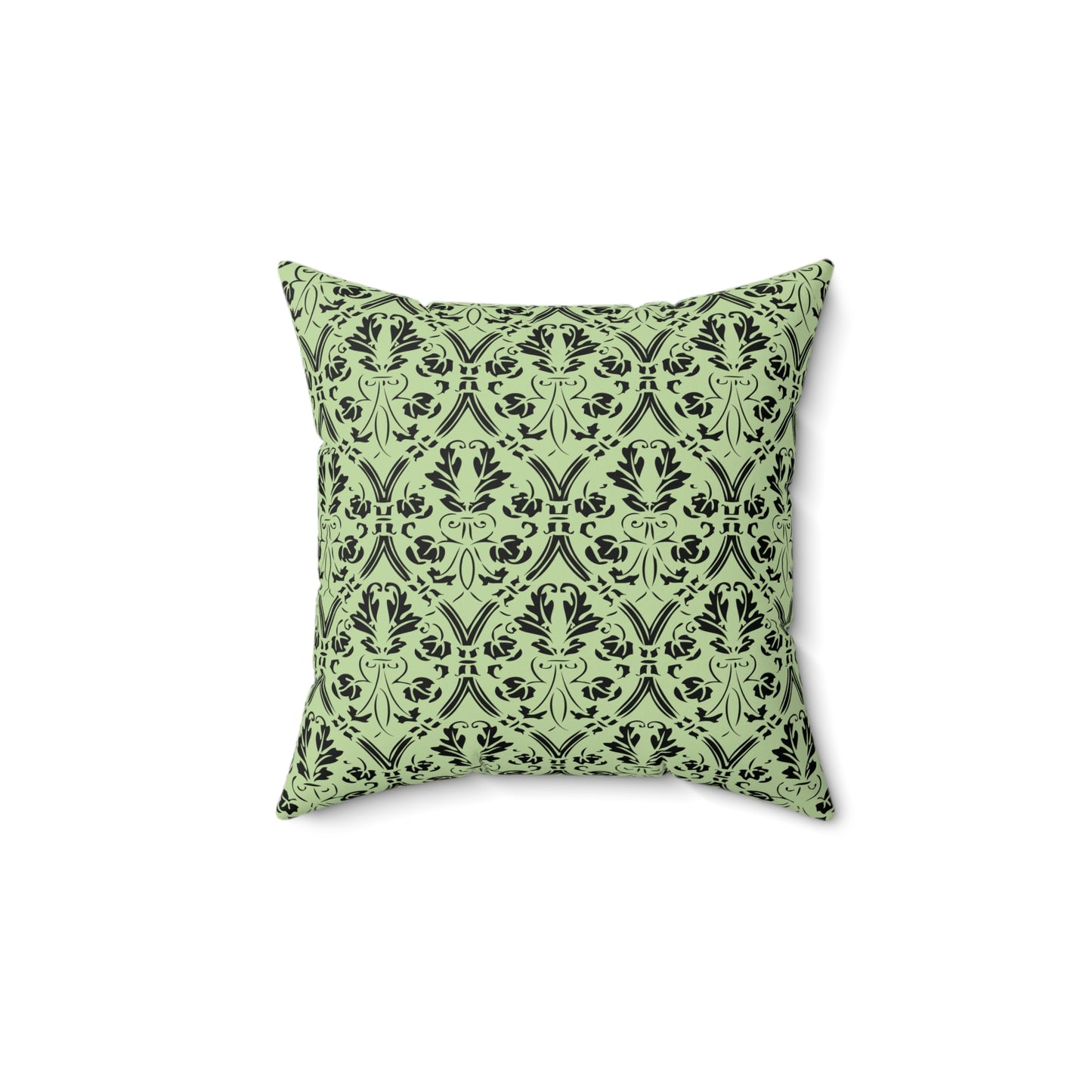 Tropical Noire Throw Pillow – Exotic Orchids & Classic Damask Reversible Design Square Pillow, Botanical Decor, Cozy Home Accessories, Gift for Plant Lovers, Modern Throw Pillows