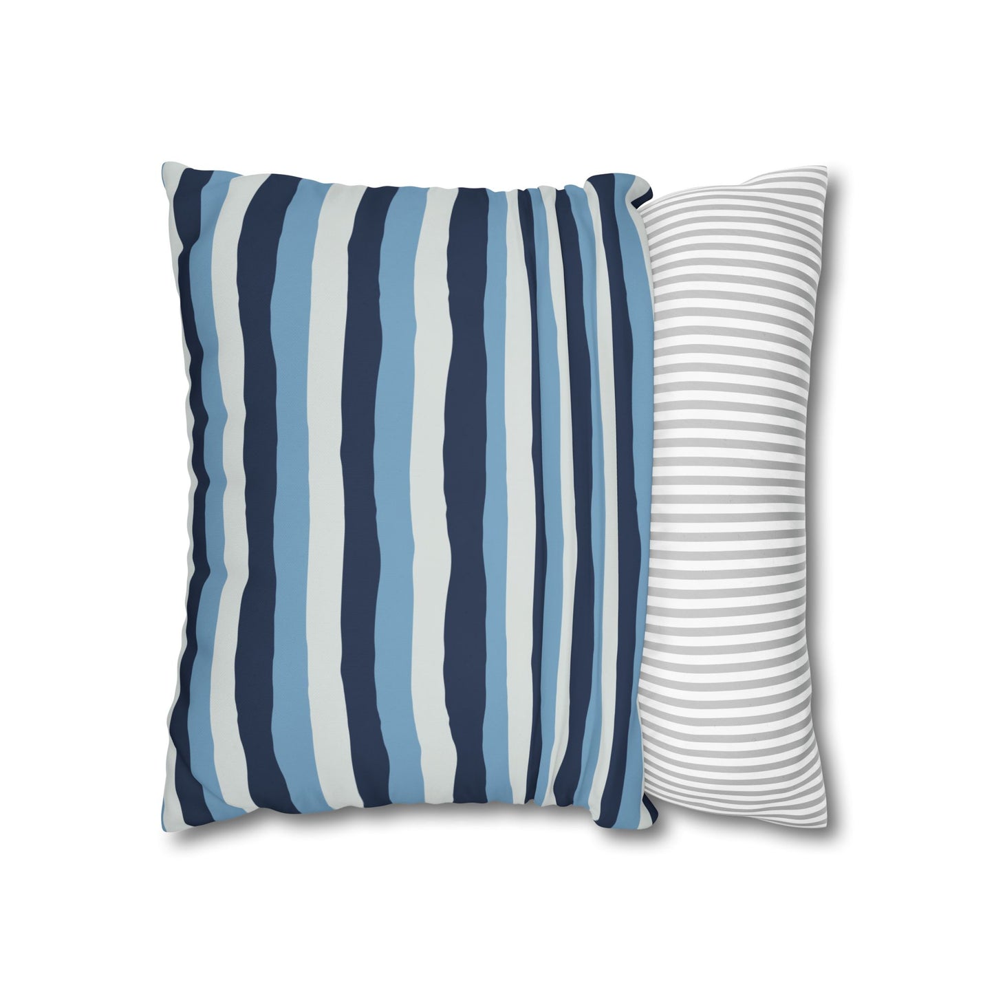 Nautical Striped Pillowcase, Cozy Decorative Throw Pillow, Beach House Decor, Summer Home Accent, Unique Gift Idea